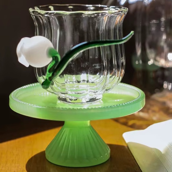 Vintage Mini Jadeite Glass Cupcake size Pedestal Stand. - Picture 8 of 8
